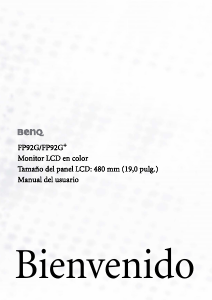 Manual de uso BenQ FP92G+ Monitor de LCD