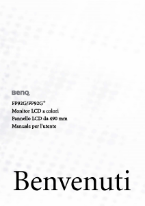 Manuale BenQ FP92G+ Monitor LCD