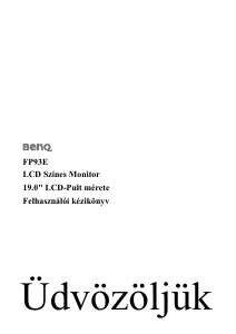 Használati útmutató BenQ FP93E LCD-monitor