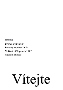 Manual BenQ FP93G S Monitor LCD