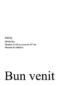 Manual BenQ FP93GWA Monitor LCD