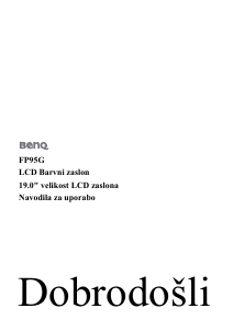 Priročnik BenQ FP95G LCD-zaslon
