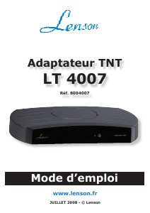 Mode d’emploi Lenson LT 4007 Récepteur numérique