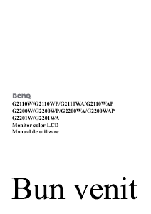 Manual BenQ G2110WA Monitor LCD