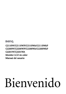 Manual de uso BenQ G2110WA Monitor de LCD