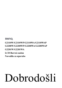 Priročnik BenQ G2110WA LCD-zaslon