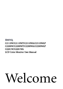 Manual BenQ G2200WA LCD Monitor