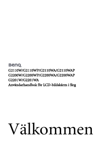 Bruksanvisning BenQ G2200WA LCD skärm