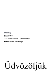 Használati útmutató BenQ G2200WT LCD-monitor