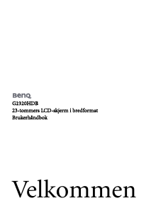 Bruksanvisning BenQ G2320HDB LCD-skjerm