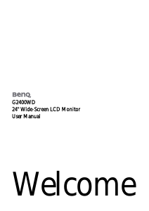 Handleiding BenQ G2400WD LCD monitor