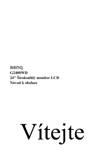 Manuál BenQ G2400WD LCD monitor