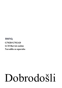 Priročnik BenQ G702AD LCD-zaslon