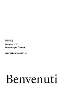 Manuale BenQ G922HDL Monitor LCD