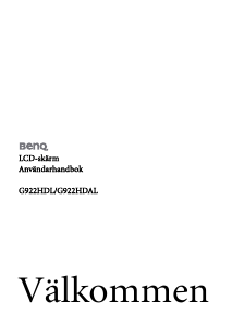 Bruksanvisning BenQ G922HDL LCD skärm