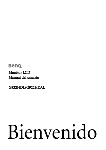 Manual de uso BenQ G922HDL Monitor de LCD