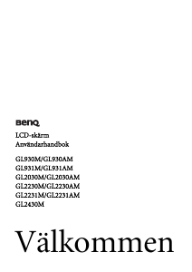 Bruksanvisning BenQ GL2030M LCD skärm