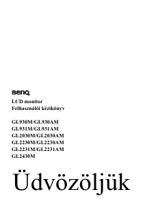 Használati útmutató BenQ GL2030M LCD-monitor