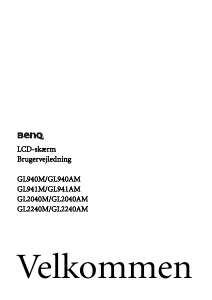 Brugsanvisning BenQ GL941M LCD-skærm