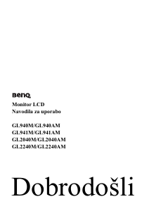 Priročnik BenQ GL941M LCD-zaslon