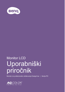 Priročnik BenQ PD2725U LCD-zaslon