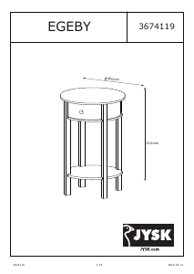 Mode d’emploi JYSK Egeby Table de chevet