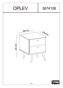 Hướng dẫn sử dụng JYSK Oplev Bàn đầu giường