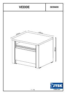 Mode d’emploi JYSK Vedde Table de chevet