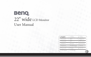 Handleiding BenQ T221WA LCD monitor