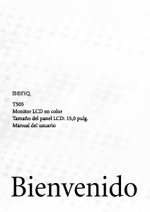 Manual de uso BenQ T505 Monitor de LCD