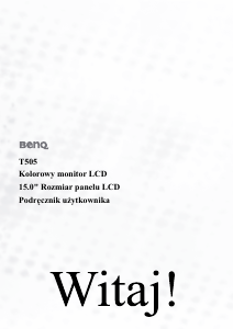 Instrukcja BenQ T505 Monitor LCD