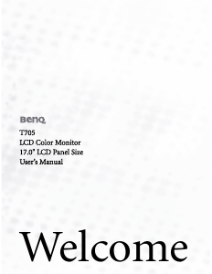 Manual BenQ T705 LCD Monitor