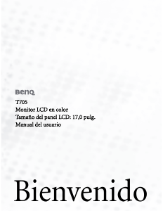 Manual de uso BenQ T705 Monitor de LCD
