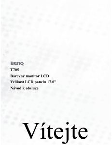 Manuál BenQ T705 LCD monitor