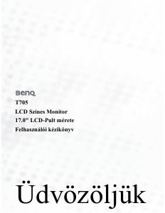 Használati útmutató BenQ T705 LCD-monitor