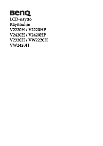 Käyttöohje BenQ V2320H Nestekidenäyttö
