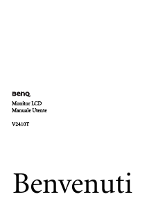 Manuale BenQ V2410T Monitor LCD