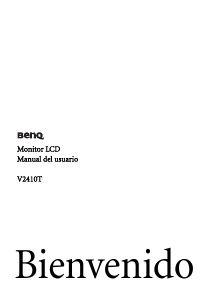 Manual de uso BenQ V2410T Monitor de LCD