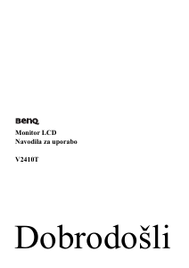Priročnik BenQ V2410T LCD-zaslon