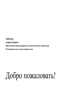 Руководство BenQ X900 ЖК монитор