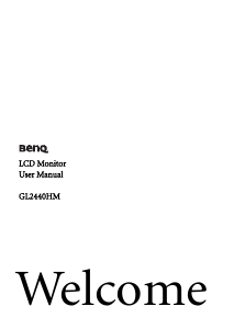 Manual BenQ GL2440HM LED Monitor