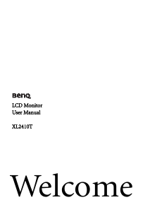 Manual BenQ XL2410T LED Monitor