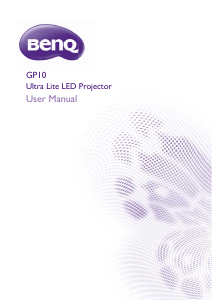 Manual BenQ GP10 Projector