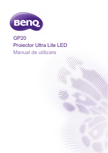 Manual BenQ GP20 Proiector