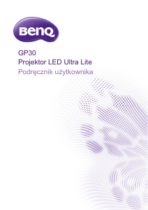 Instrukcja BenQ GP30 Projektor