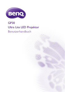 Bedienungsanleitung BenQ GP30 Projektor