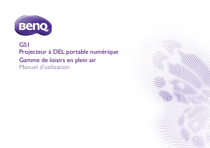 Mode d’emploi BenQ GS1 Projecteur