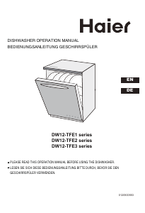 Manual Haier DW12-TFE1 Dishwasher