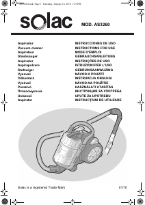 Manual Solac AS3260 Multicyclonic Aspirator