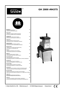 Manual Güde GH 2800 Tocător grădină